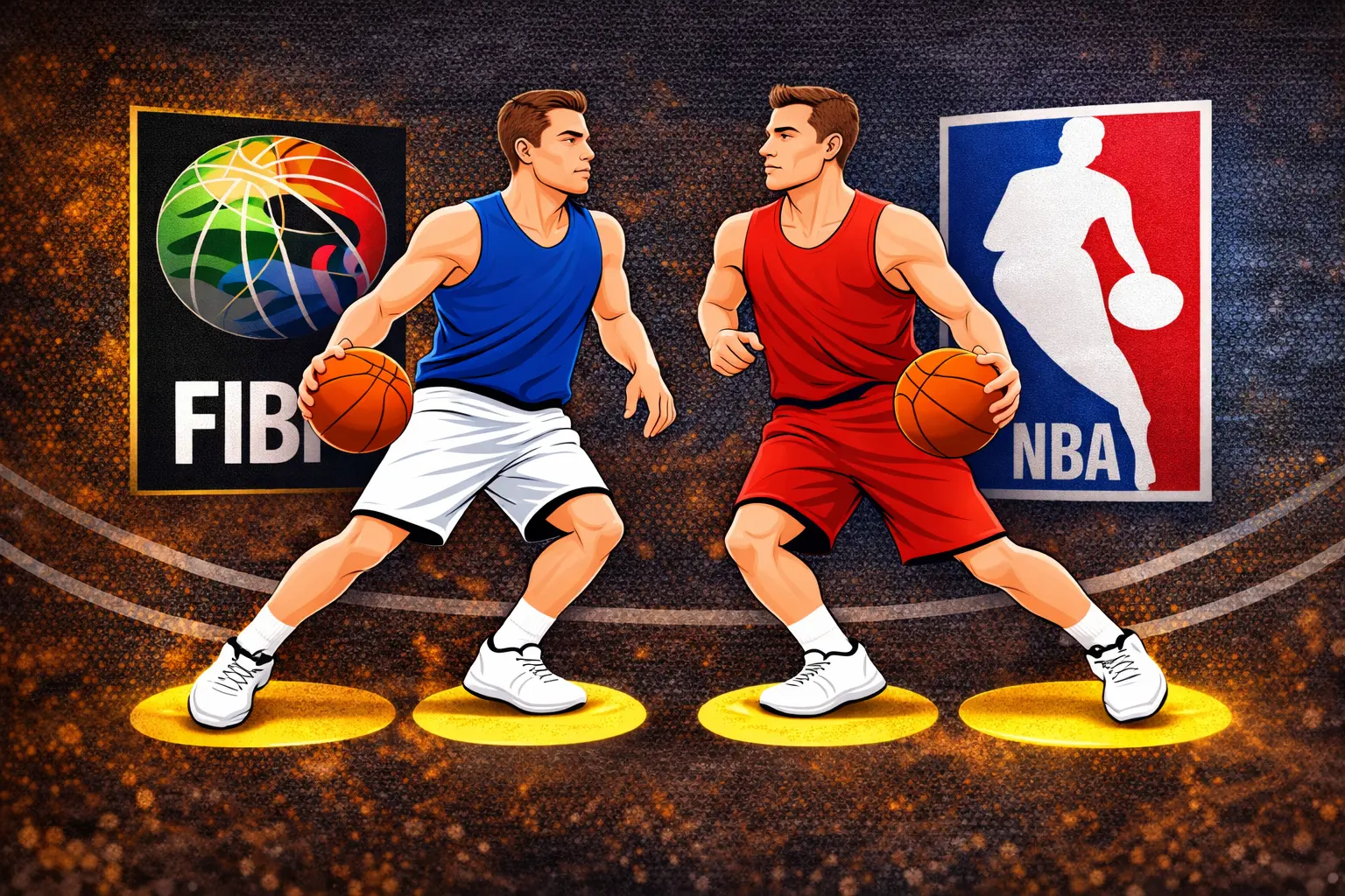 Kroki przepisy w koszykówce FIBA NBA różnice